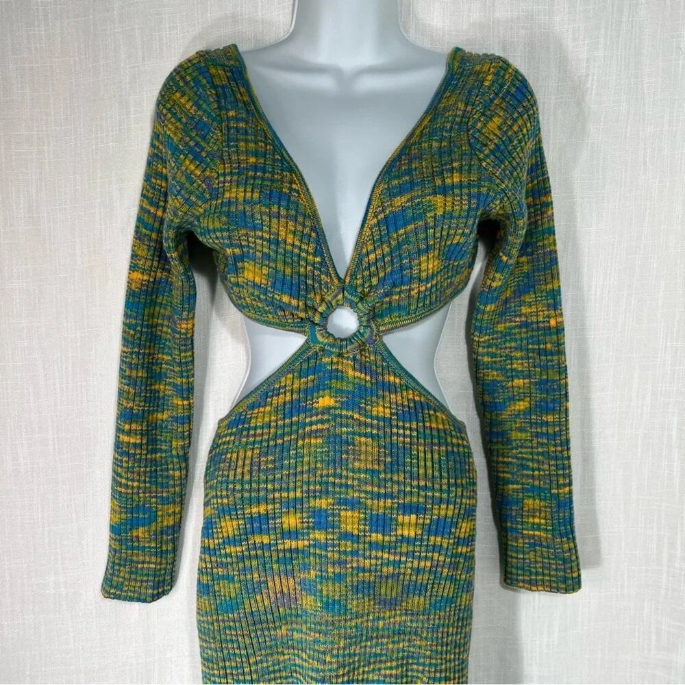 Princess Polly Lucia Cutout Ring Front Knit Bodycon Mini Dress NWT Size 10 - Picture 7 of 11